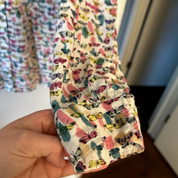 Maeve by Anthropologie Butterfly Button Up Long Sleeve Shirt - Picture 5 of 6